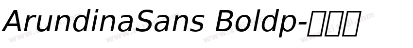 ArundinaSans Boldp字体转换
